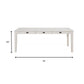 HomeRoots 78" x 42" x 30" Poplar Dining Table In Antique White Finish