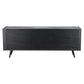 HomeRoots 79" Modern Rustic Black And Rattan Buffet Server
