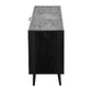 HomeRoots 79" Modern Rustic Black And Rattan Buffet Server