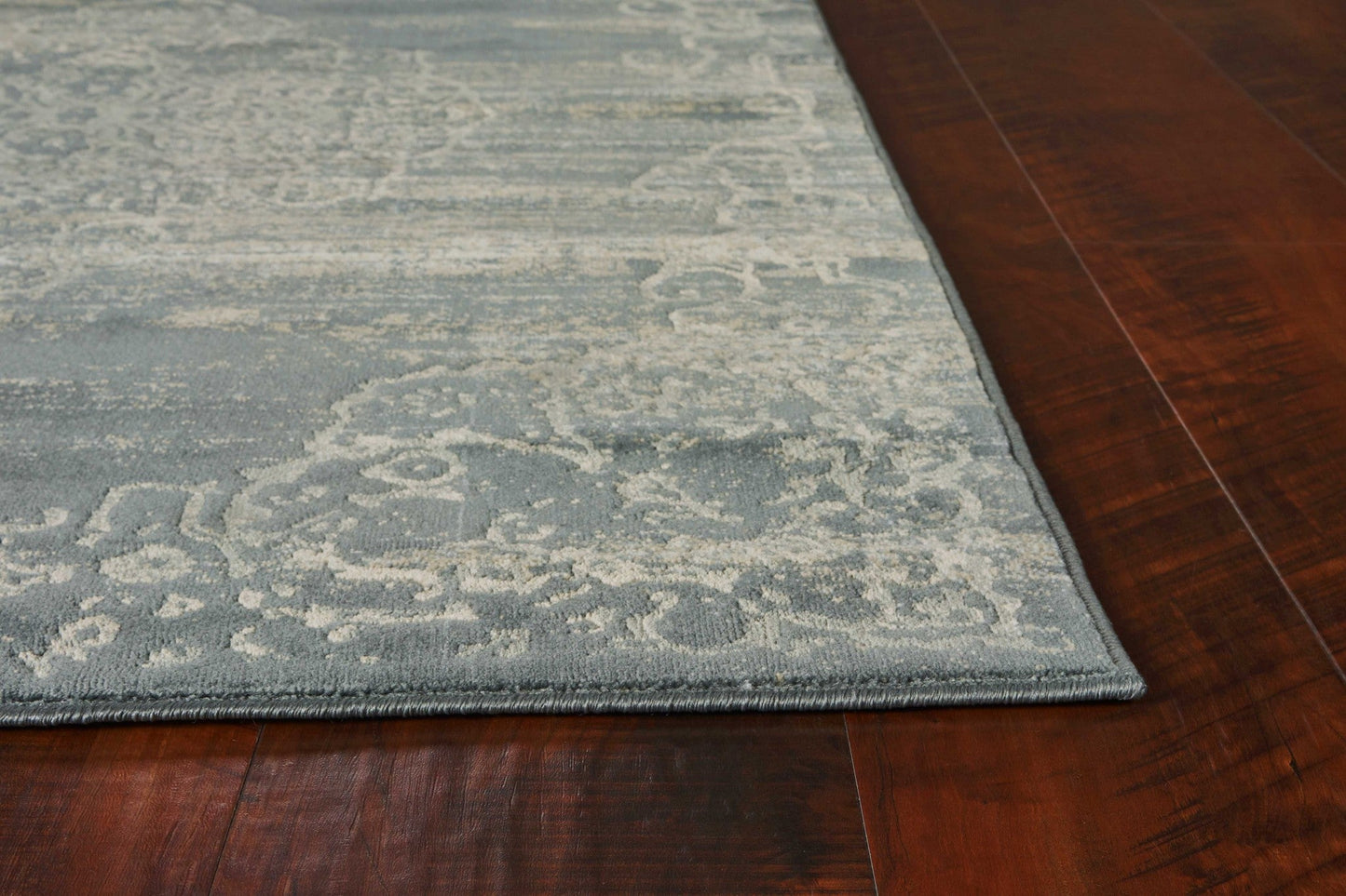 HomeRoots 79" x 114" Slate Polypropylene or Viscose Rug