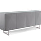 HomeRoots 79 x 18 x 32 Gray White Metal Buffet