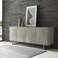 HomeRoots 79 x 18 x 32 Gray White Metal Buffet