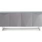 HomeRoots 79 x 18 x 32 Gray White Metal Buffet