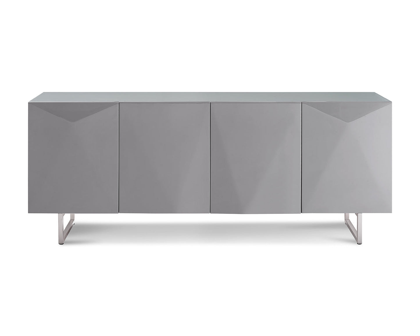 HomeRoots 79 x 18 x 32 Gray White Metal Buffet