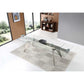 HomeRoots 79" x 40" x 31" Extendable Dining Table In Brushed Stainless Steel Finish