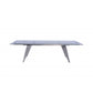 HomeRoots 79" x 40" x 31" Extendable Dining Table In Brushed Stainless Steel Finish