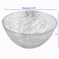 HomeRoots 8" Hand Crafted Glass Silver Accent Salad or Serving Bowl
