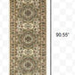 HomeRoots 8' Ivory Beige Machine Woven Oriental Indoor Runner Rug