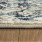 HomeRoots 8' Round Beige Blue Distressed Diamonds Area Rug