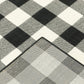 HomeRoots 8’ Round Black and Ivory Gingham Indoor Outdoor Area Rug