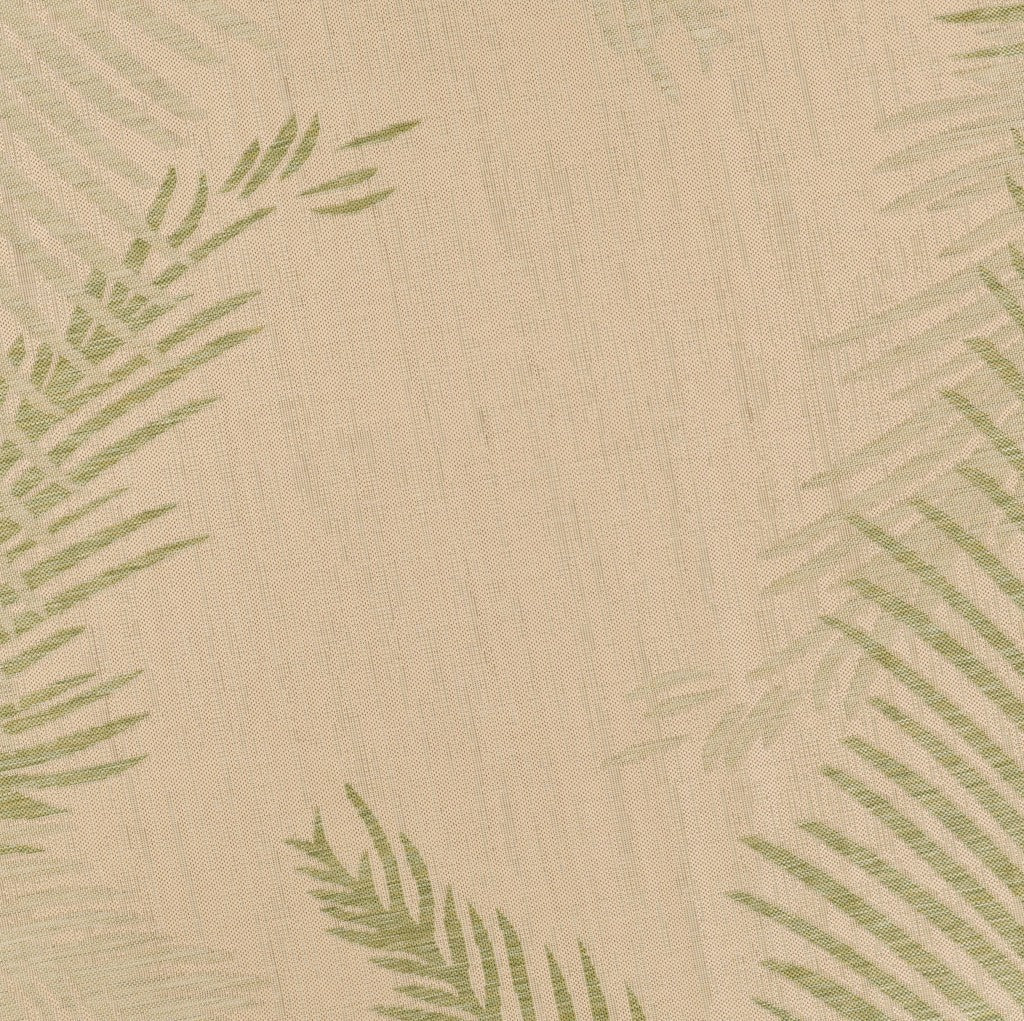 HomeRoots 8' Round Green Palms Indoor Outdoor Area Rug