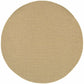 HomeRoots 8’ Round Solid Sand Beige Indoor Outdoor Area Rug
