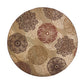 HomeRoots 8' Sage Green Machine Woven Floral Medallion Disk Round Indoor Area Rug