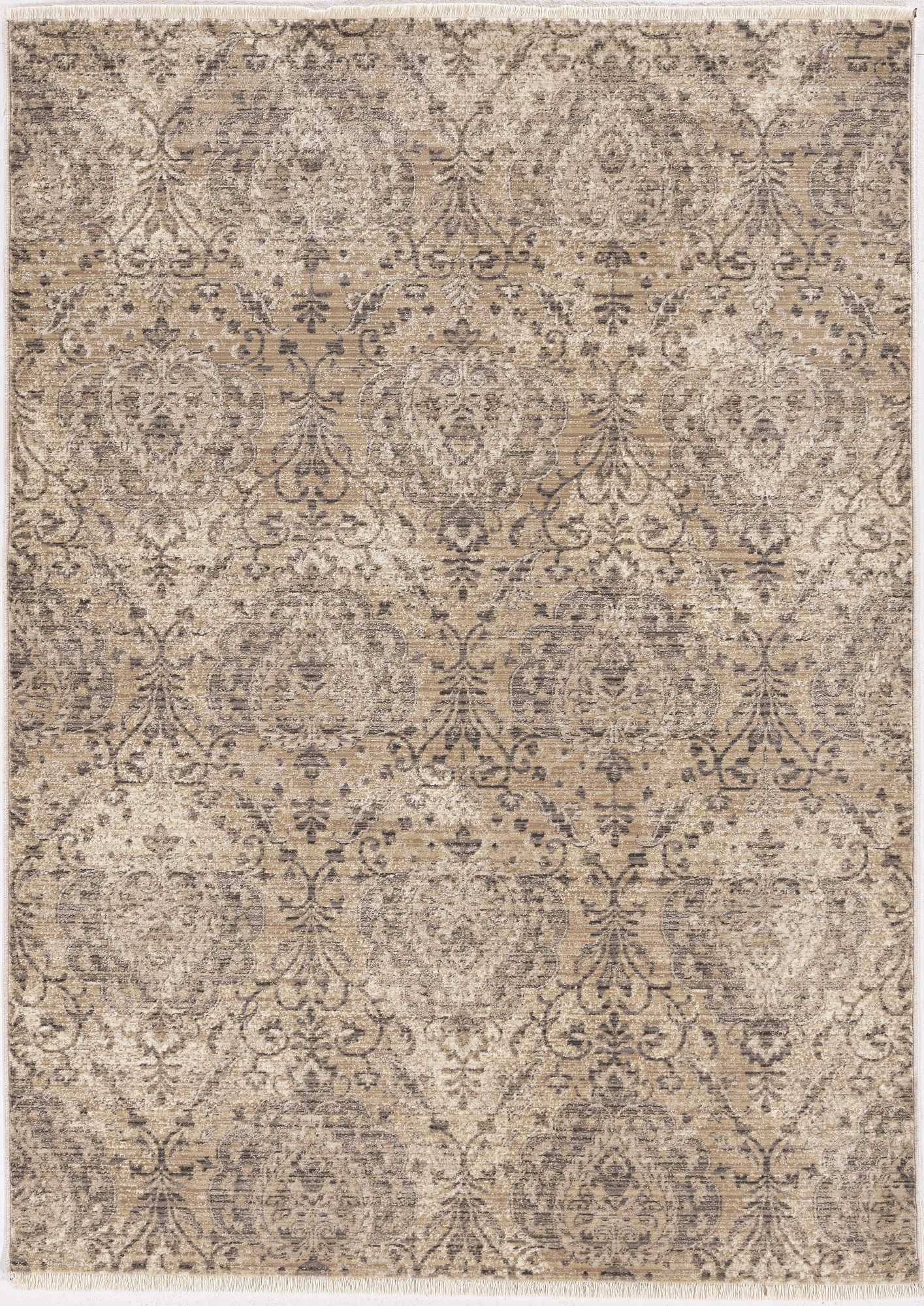 HomeRoots 8' Sand or Charcoal Polypropylene Runner Rug