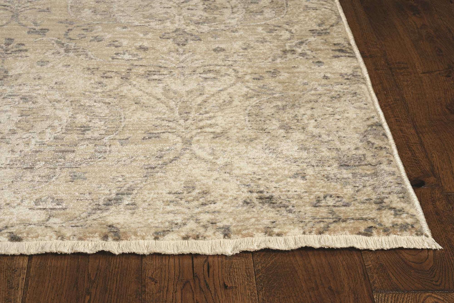 HomeRoots 8' Sand or Charcoal Polypropylene Runner Rug