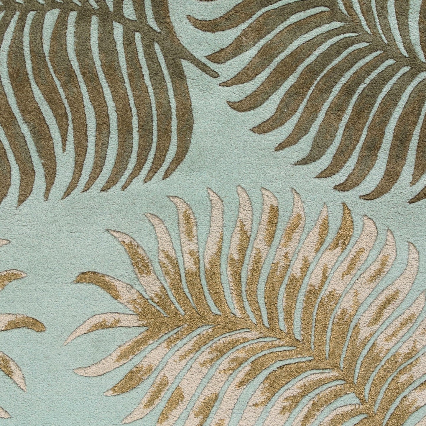 HomeRoots 8' x 10' 6 Wool Aqua Area Rug