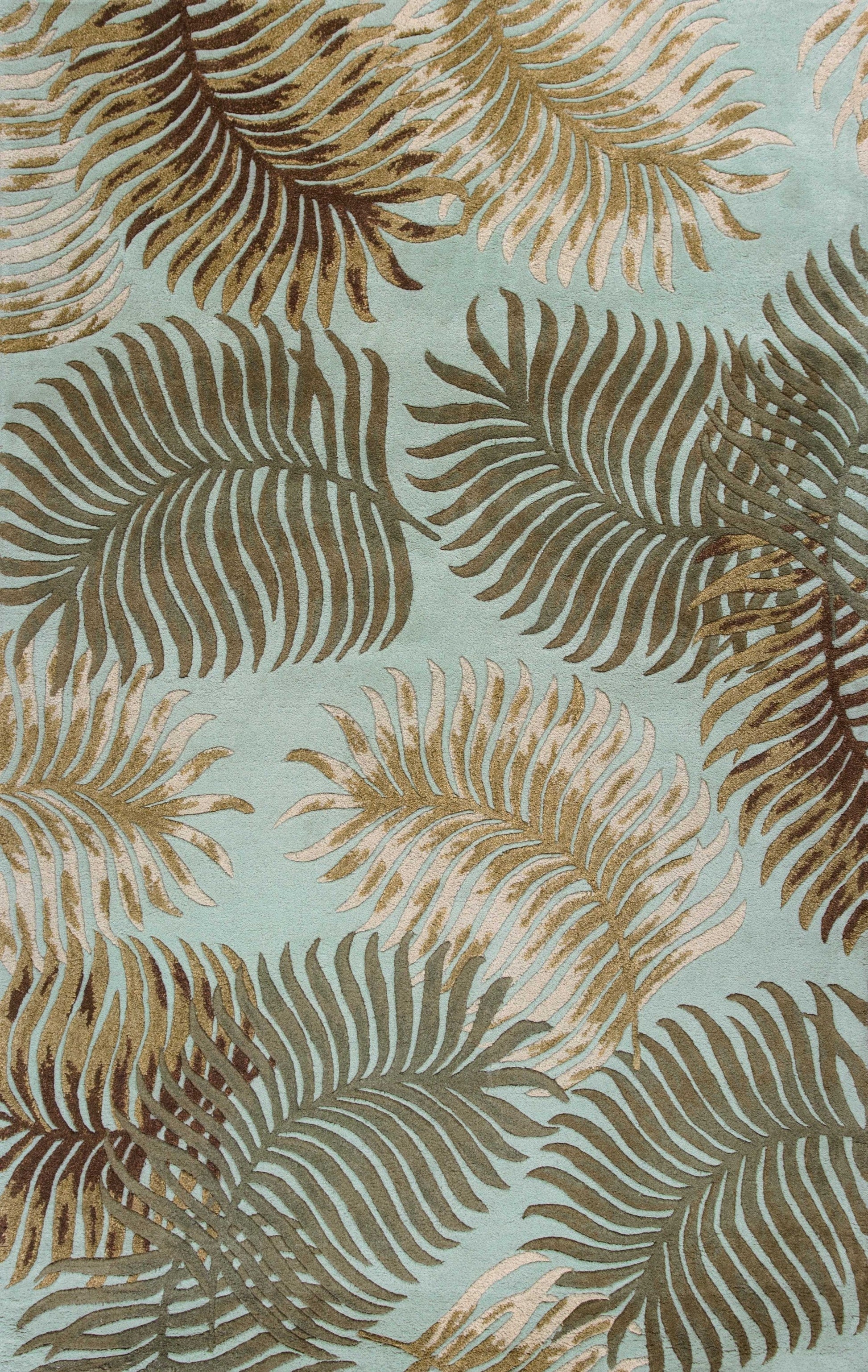 HomeRoots 8' x 10' 6 Wool Aqua Area Rug