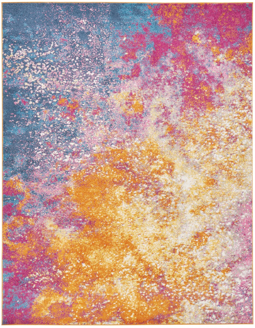 HomeRoots 8’ x 10’ Abstract Brights Sunburst Area Rug