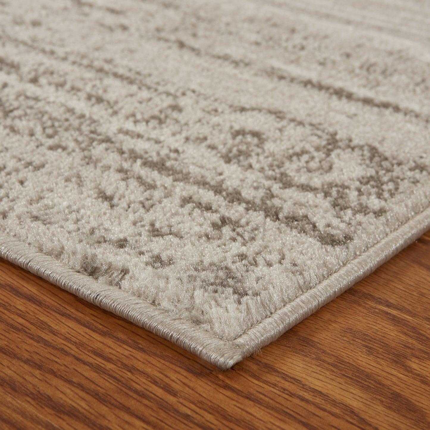 HomeRoots 8' x 10' Beige Abstract Striations Area Rug