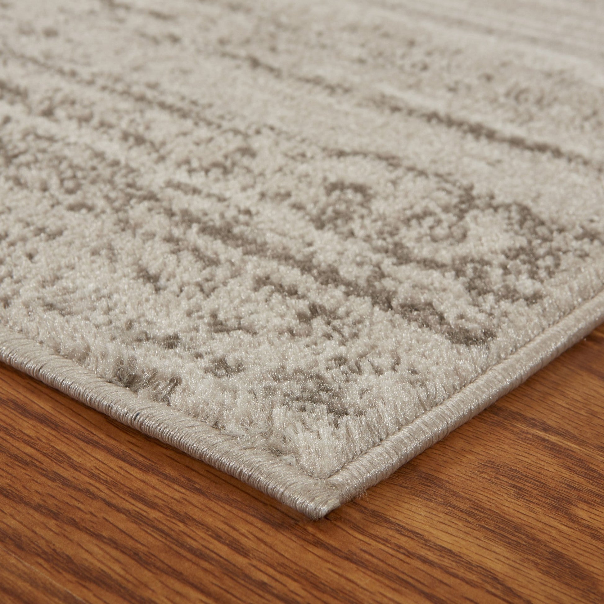 HomeRoots 8' x 10' Beige Abstract Striations Area Rug