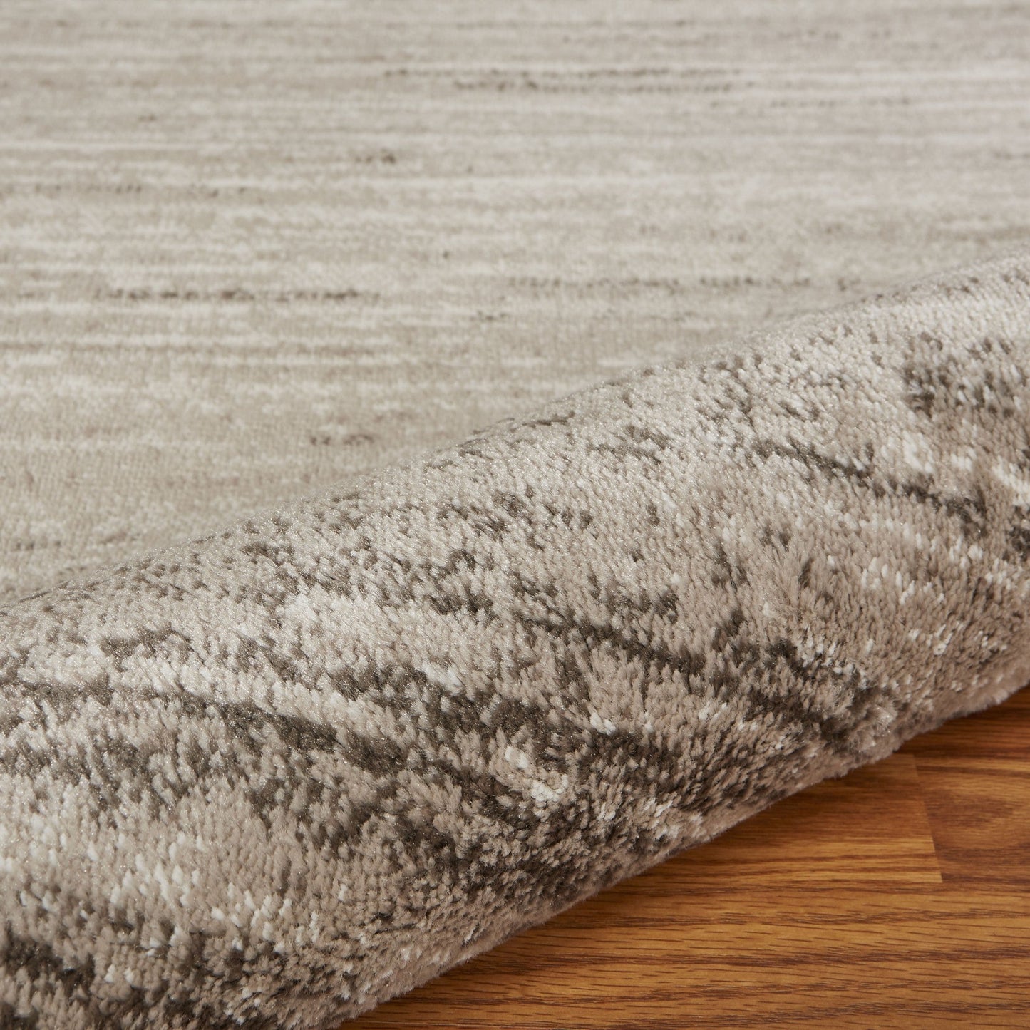 HomeRoots 8' x 10' Beige Abstract Striations Area Rug