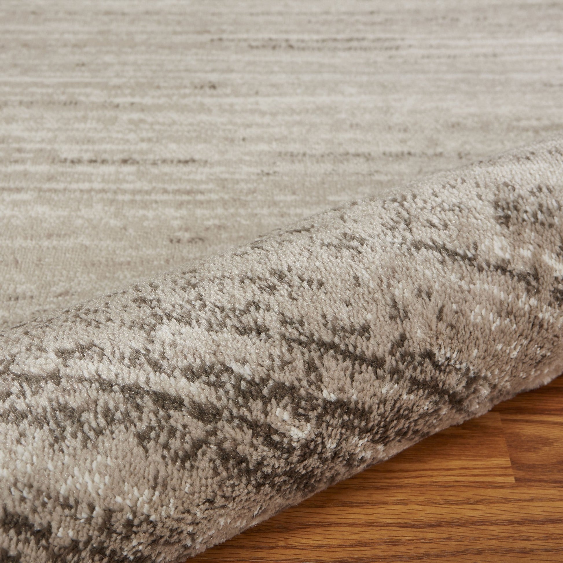 HomeRoots 8' x 10' Beige Abstract Striations Area Rug