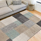 HomeRoots 8' x 10' Beige and Black Modern Blocks Area Rug