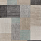 HomeRoots 8' x 10' Beige and Black Modern Blocks Area Rug