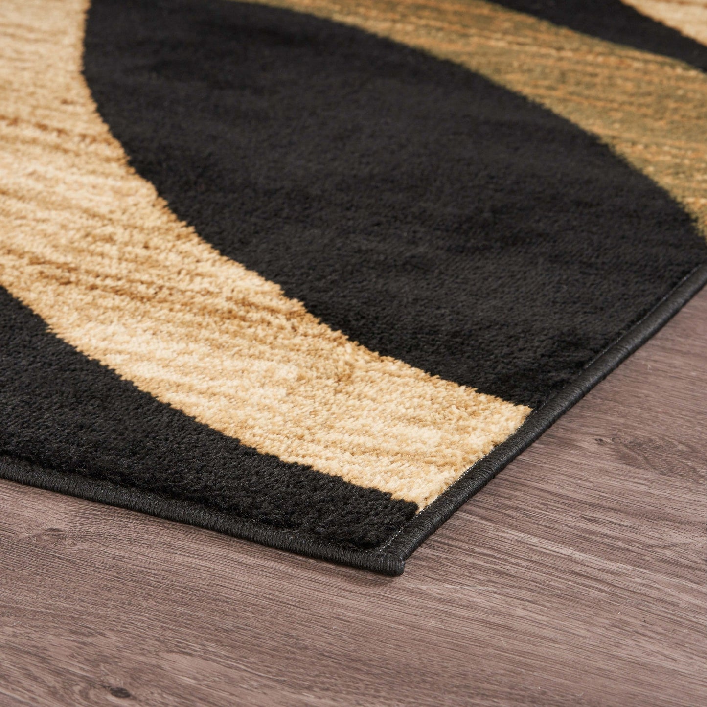 HomeRoots 8' x 10' Black Abstract Geometric Area Rug