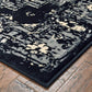 HomeRoots 8' x 10' Black Medallion Oriental Area Rug