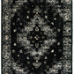 HomeRoots 8' x 10' Black Medallion Oriental Area Rug