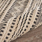 HomeRoots 8' x 10' Black and Blush Chevron Stripe Area Rug
