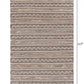 HomeRoots 8' x 10' Black and Blush Chevron Stripe Area Rug