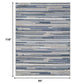 HomeRoots 8' x 10' Blue Abstract Striped Indoor Outdoor Area Rug