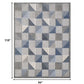 HomeRoots 8' x 10' Blue Gray Triangle Indoor Outdoor Area Rug