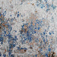 HomeRoots 8' x 10' Blue and Gray Abstract Earth Area Rug