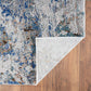 HomeRoots 8' x 10' Blue and Gray Abstract Earth Area Rug