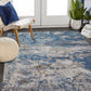 HomeRoots 8' x 10' Blue and Gray Abstract Earth Area Rug