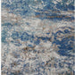 HomeRoots 8' x 10' Blue and Gray Abstract Earth Area Rug