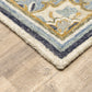 HomeRoots 8' x 10' Blue and Ivory Bohemian Rug