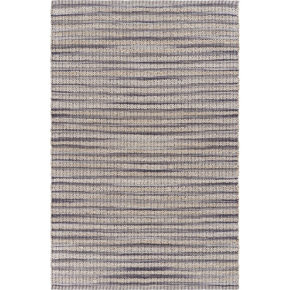 HomeRoots 8' x 10' Brown and Gray Striped Area Rug