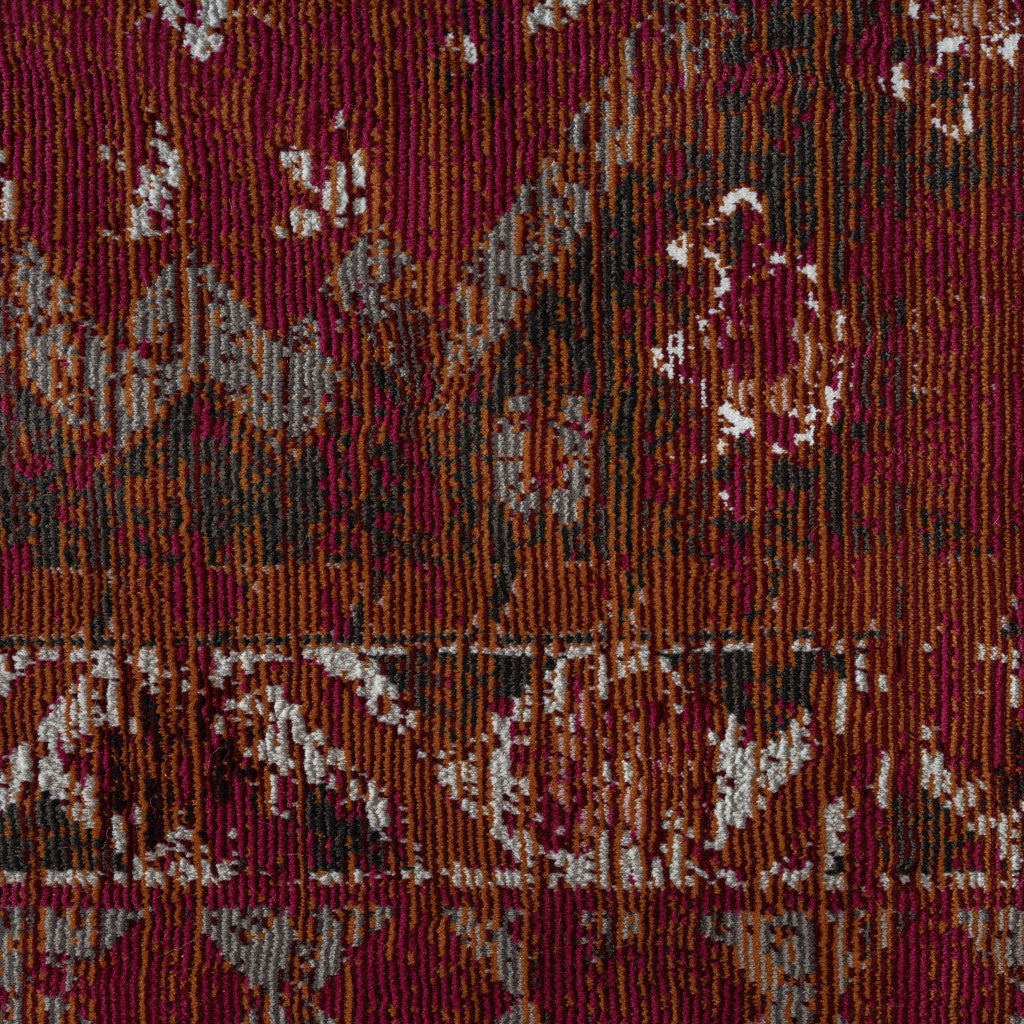 HomeRoots 8' x 10' Deep Red Traditional Area Rug