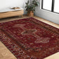 HomeRoots 8' x 10' Deep Red Traditional Area Rug