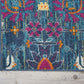 HomeRoots 8’ x 10’ Denim Blue Florals Distressed Area Rug