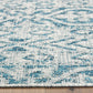 HomeRoots 8’ x 10’ Geometric Indoor Outdoor Area Rug in Blue Finiah