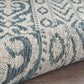 HomeRoots 8’ x 10’ Geometric Indoor Outdoor Area Rug in Blue Finiah