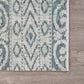 HomeRoots 8’ x 10’ Geometric Indoor Outdoor Area Rug in Blue Finiah