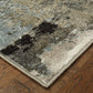 HomeRoots 8' x 10' Gray Abstract Smudge Area Rug