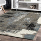 HomeRoots 8' x 10' Gray Abstract Smudge Area Rug