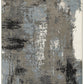 HomeRoots 8' x 10' Gray Abstract Smudge Area Rug